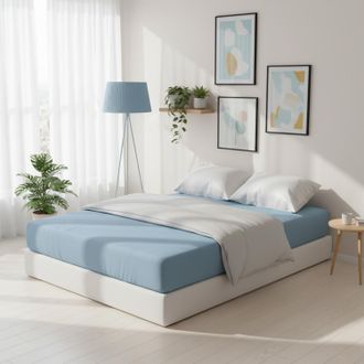 KASANOVA Lenzuolo con angoli matrimoniale blu Young