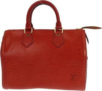 Louis Vuitton Speedy Epi Leather Red Leather Handbag (Pre-Owned)