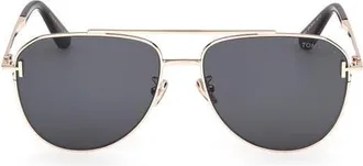 Tom Ford 59mm Aviator Sunglasses in Shiny Rose Gold at Nordstrom
