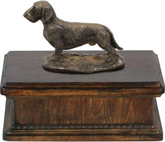 OEM Teckel De Pelo Duro - Urna Para Cenizas De Perro, Urna Cl&aacute;sica Con Estatuilla, Urna Elegante Con Perro De Art-dog