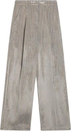 Momoni Blake Wijde Broek - Dames - Wijde Broeken - Grijs - M - Katoen - Broeken