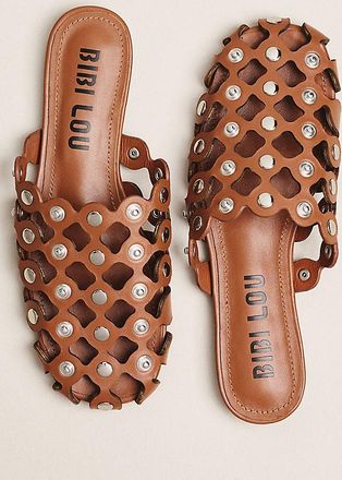 Bibi Lou Grommet Studded Mules