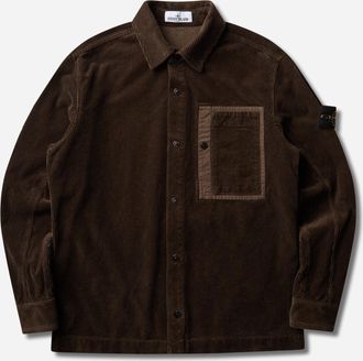 Stone Island Men s Organic Cotton Corduroy 800 Overshirt Coal Grey