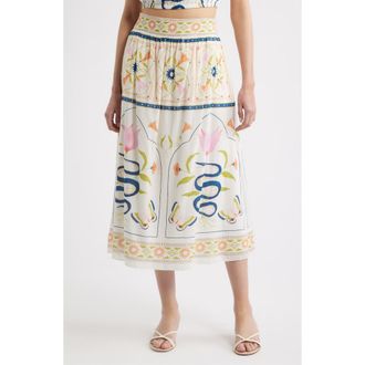 Cleobella Elliott Print Midi Skirt in Montecito Print at Nordstrom, Size X-Large
