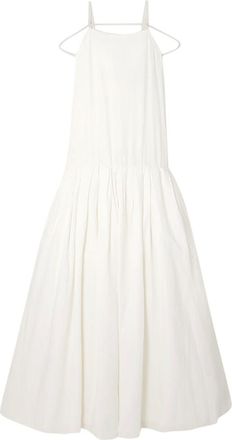 Jacquemus La Robe Amour Tie Detail Linen Jacquard Gown Size S