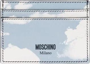 Moschino Card Holder Archive Clouds - unisex - Portefeuilles - Blauw - ONE Size - Wol - Accessoires