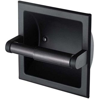 OEM 1 Unidad De Soporte Para Papel Higi&eacute;nico, Soporte De Pared Para Papel Higi&eacute;nico, Soporte Met&aacute;lico Para Rollo De Papel Higi&eacute;nico, Negro - Crezuo