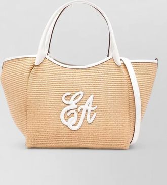 Emporio Armani medium woven tote bag