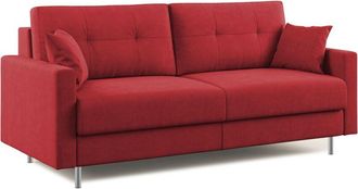 Divani.Store Megan Sof&aacute; Convertible En Microfibra Extra&iacute;ble 168 Cm (mat. 120x197) Rojo