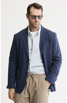 J.A.C.H.S. Linen Blend Blazer in Indigo at Nordstrom, Size Xx-Large