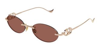 Valentino VG0032S Asian Fit 006 Womens Sunglasses Gold Size 53