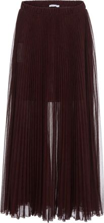 Patrizia Pepe Black Georgette Pleated Maxi Skirt