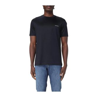 Emporio Armani T-Shirts, male, Blue, S, Short Sleeve T-Shirt