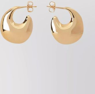 Saint Laurent logo-engraved drop earrings