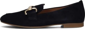 Gabor Zwarte Loafers met Gouden Detail - Dames - Loafers - Blauw - 37 EU - Su&egrave;de - Schoenen