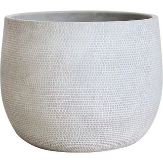 OEM Maceta De Cer&aacute;mica De 25 Cm - Gris Roto - Dise&ntilde;o Contempor&aacute;neo Para Uso Interior Y Exterior - Incluye Orificios De Drenaje -crezuo