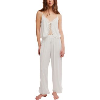 Free People Sleepless Summer Pajamas in Late Snow Combo at Nordstrom, Size X-Small