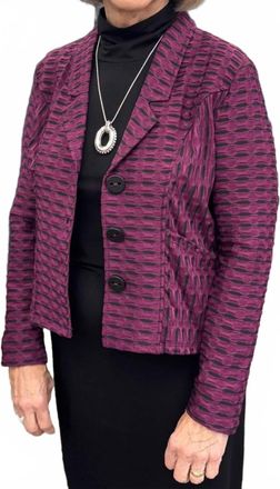 Habitat Newport Knit Seamed Shape Jacket In Purple
