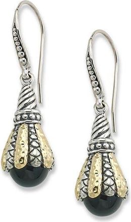 Samuel B. Sterling Silver & 18K Gold Drop Earrings in Black at Nordstrom Rack