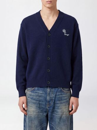 Kenzo Cardigan in misto lana e cotone con motivo floreale e scollo a V