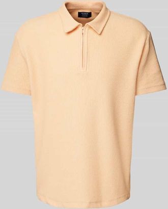Mc Neal Regular Fit Poloshirt mit Reißverschluss in Apricot, Größe XXXL