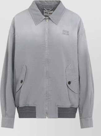 Miu Miu oversized cotton gabardine workwear coat