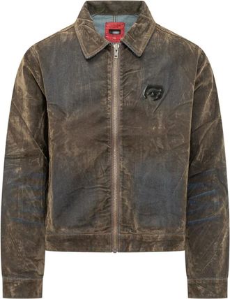 KidSuper Studios Flocked Work Jkt - Heren - Jassen - Bruin - Maat: S Denim