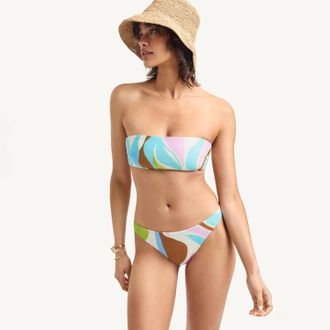 Vitamin A Nala Bandeau Bikini Top In Coast Colorblock