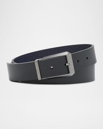 Ferragamo Men & apos;s Double Adjustable Leather Belt