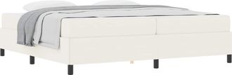 vidaXL Estructura De Cama Con Colch&oacute;n Crema 200 X 200 Cm Tela Vidaxl