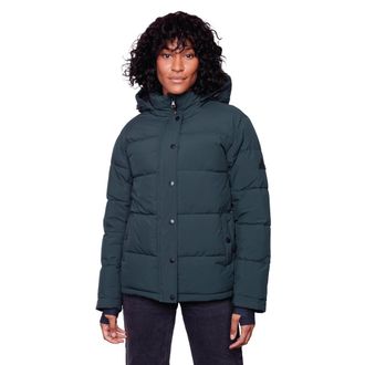 Alpine North FORILLON - Vegan Down Short Quilted Puffer Jacket in Deep Green at Nordstrom, Size X-Large
