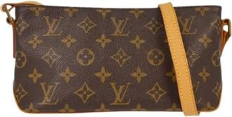 Louis Vuitton Pre-owned Shoulder Bags, female, Brown, Size: ONE SIZE Pre-owned Trott Monogram Canvas Shoulder Bag