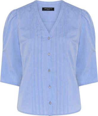 Bruuns Bazaar ChelyoBBVencai Shirt - Dames - Blouses & Shirts - Blauw - Maat: S Leer