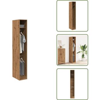 vidaXL Armadio in truciolato - vidaXL Armadio Rovere Artigianale 30x50x200 cm in Legno Multistrato - Armadio rovere artigianale