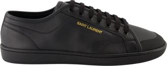 Saint Laurent Zwarte Gymmanden - Heren - Sneakers - Zwart - 40 EU - Leer - Schoenen
