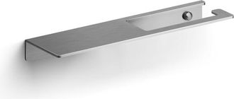 Clou Fold toiletrolhouder zonder klep met planchet rvs geborst