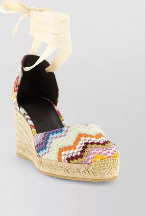 Missoni eva textile espadrille wedges round toe