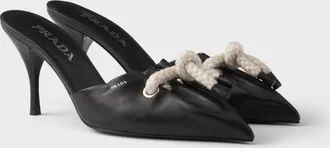 Prada Nappa leather mules with cord detail
