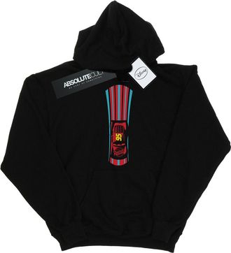 Disney Heren Cars Bliksem McQueen Strepen Hoodie (Zwart)
