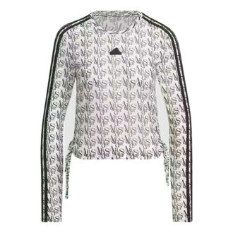 adidas (WMNS) adidas Dance Long Sleeve T-Shirt Asia Sizing White Black JI9791