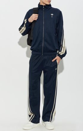 Palm Angels Zip-front Sweatshirt, Mens, Navy Blue
