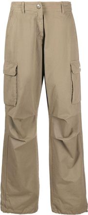 Coperni wide-leg cargo trousers - women - Cotton/Cotton - 42 - Green