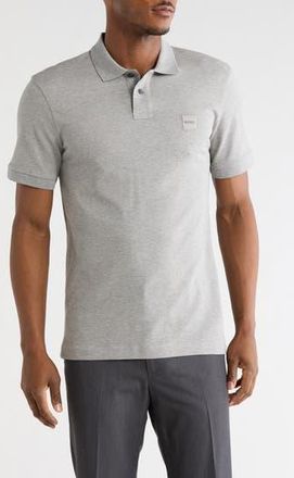 BOSS Passenger Slim Fit Cotton Polo in Light/Pastel Grey at Nordstrom Rack, Size Small