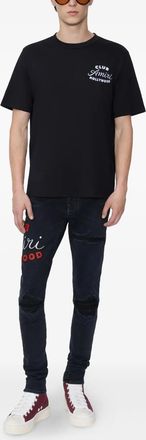 Amiri Unisex Club Logo T-Shirt in Black Cotton - Size X-Large