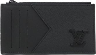 Louis Vuitton Black Leather Coin Purse/Coin Case (Pre-Owned)