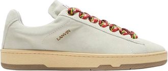 Lanvin Lite Curb Low Top Suede Sneakers, Brand Size 35 (US Size 4)