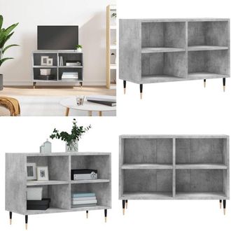 vidaXL Mobile Porta TV Grigio Cemento 69,5x30x50 cm Legno Multistrato - Mobile TV Grigio Cemento - Mobile TV con Scomparti