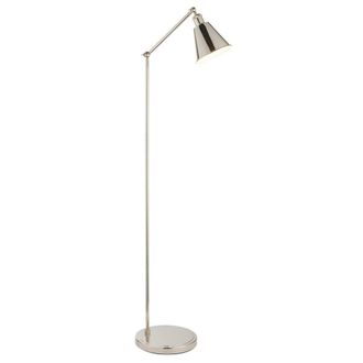 Netlighting Hal Task Floor Lamp Bright Nickel Plate 1x E27 in Grey