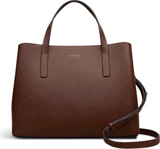 Radley London Dukes Place - Texure Medium Ziptop Satchel Bag in Chocolate at Nordstrom