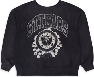 SAINT M×××××× DENIM TEARS CREWNECK BLACK SWEATSHIRT